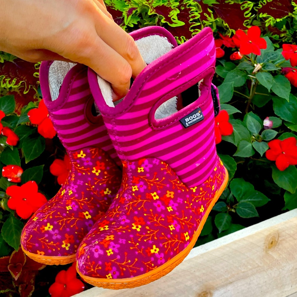 Toddler girls rain snow boots bogs